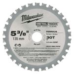 Metal Cutting Circular Saw Blade for Ferrous Metal 5-3/8" x 20mm 30T