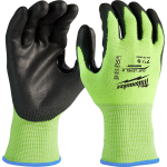 High Visibility Polyurethane Dipped Gloves Cut Level 2 Size S