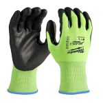 High Visibility Polyurethane Dipped Gloves Cut Level 2 Size L
