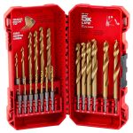 SHOCKWAVE™ Drill Bit Set - METRIC RED HELIX™ Titanium 19 PC