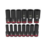 1/2" DRIVE SHOCKWAVE™ Impact Duty™ Metric DEEP Socket Set - 14PC