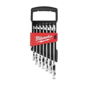 Flex Head Ratcheting Combination Wrench Set - Metric 7PC