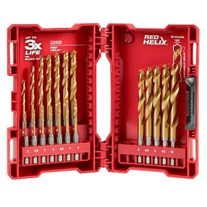 SHOCKWAVE™ RED HELIX™ 鈦合金鑽頭套裝(19支)
