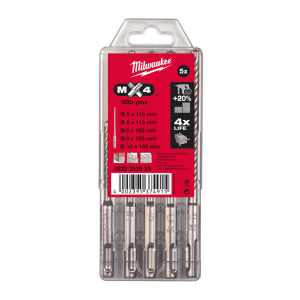 SDS+ Drill Bit Set MX4 5PC (5.5/5.5/6/7/8MM)